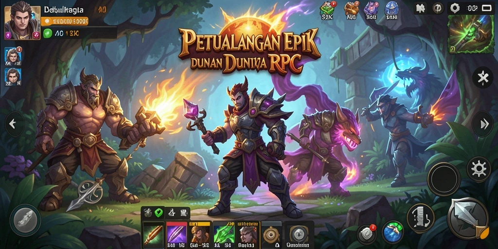 Tampilan antarmuka dan pertempuran RPG yang menarik di 5ZK.