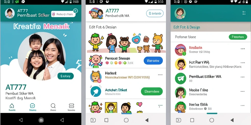 Antarmuka AT777 yang sederhana dan mudah digunakan untuk membuat stiker.