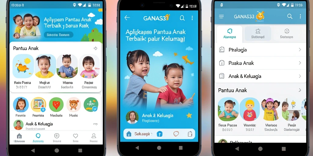 Antarmuka aplikasi GANAS33 yang memudahkan memantau anak.
