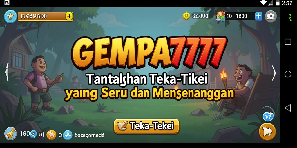 Antarmuka GEMPA777 yang menarik dengan serangkaian teka-teki menantang.
