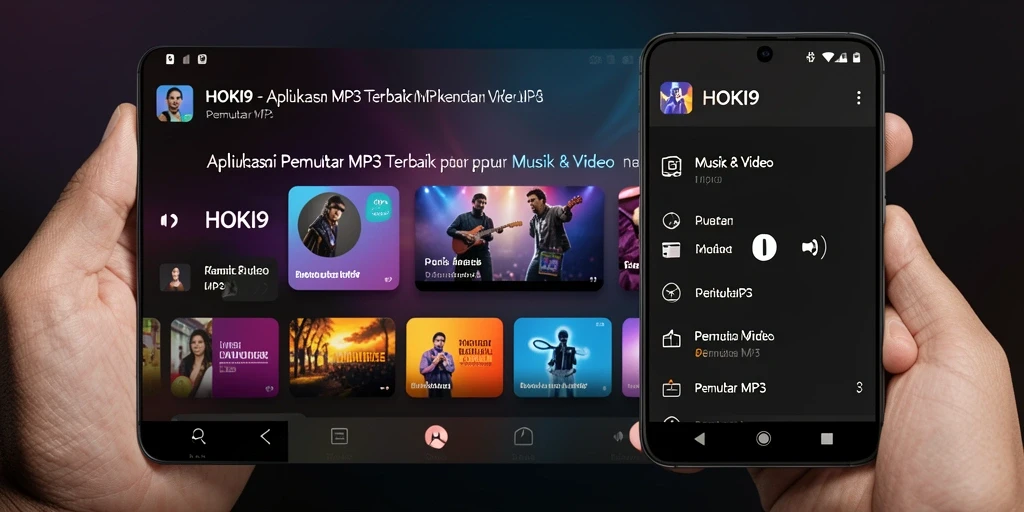 Antarmuka HOKI9 yang menarik untuk Pemutar MP3.