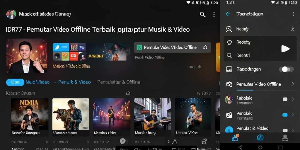 Tampilan antarmuka IDR77 menampilkan kemudahan navigasi dan pemutaran video.